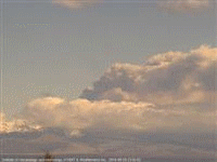 Пепловый выброс на вулкане Шивелуч.27 мая 2014 г. Скорость сьемки 1 к/с