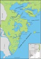 Карта морского побережья на юге Приморья, где расположен полуостров Краббе